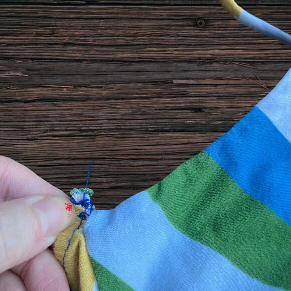 Diagonal striped babydoll dress Mossimo Y2K 2000s sundress indie - Picture 9 of 10